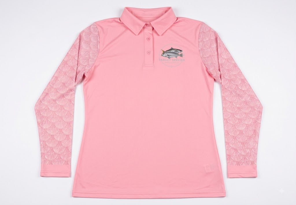 Streaky Bay whiting fishing shirt pink