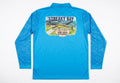 Streaky bay whiting fishing shirt blue